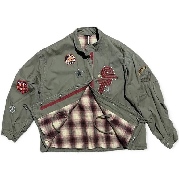 Patched jacket green - Picture 10 of 13